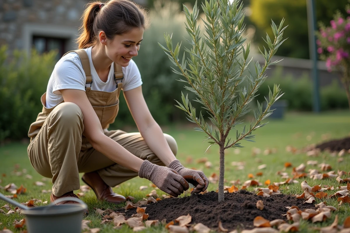 Jeune femme vérifiant la position d