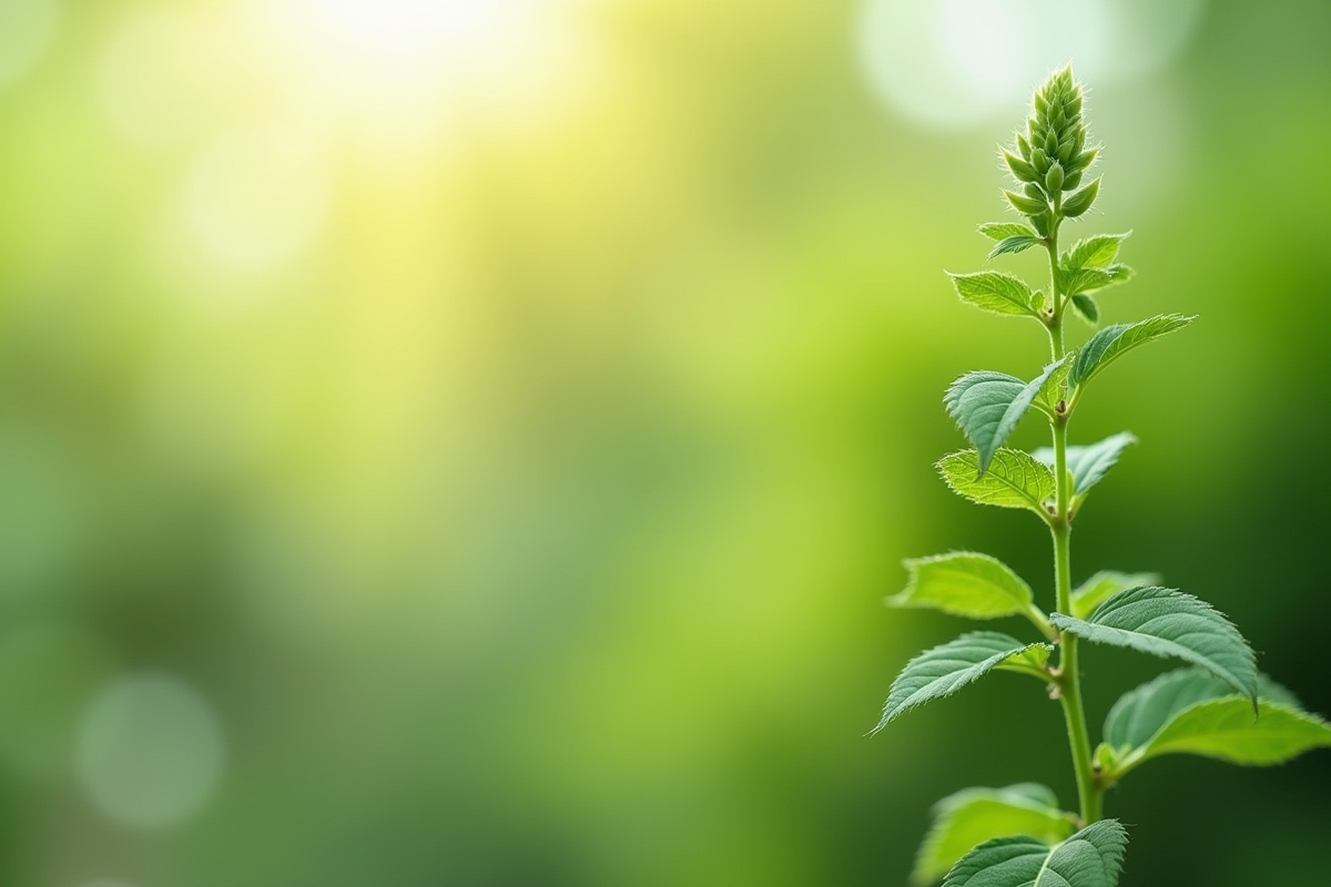 Plante de desmodium en intérieur lumineux en gros plan